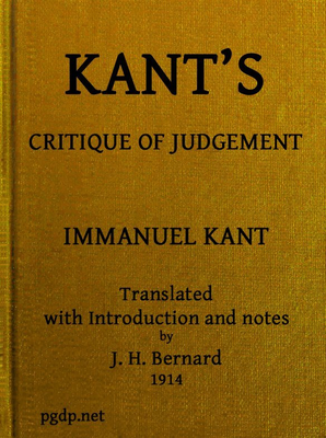 Couverture de Kant - Critique of judgement