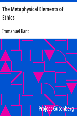Couverture de Kant - The metaphysical elements of ethics